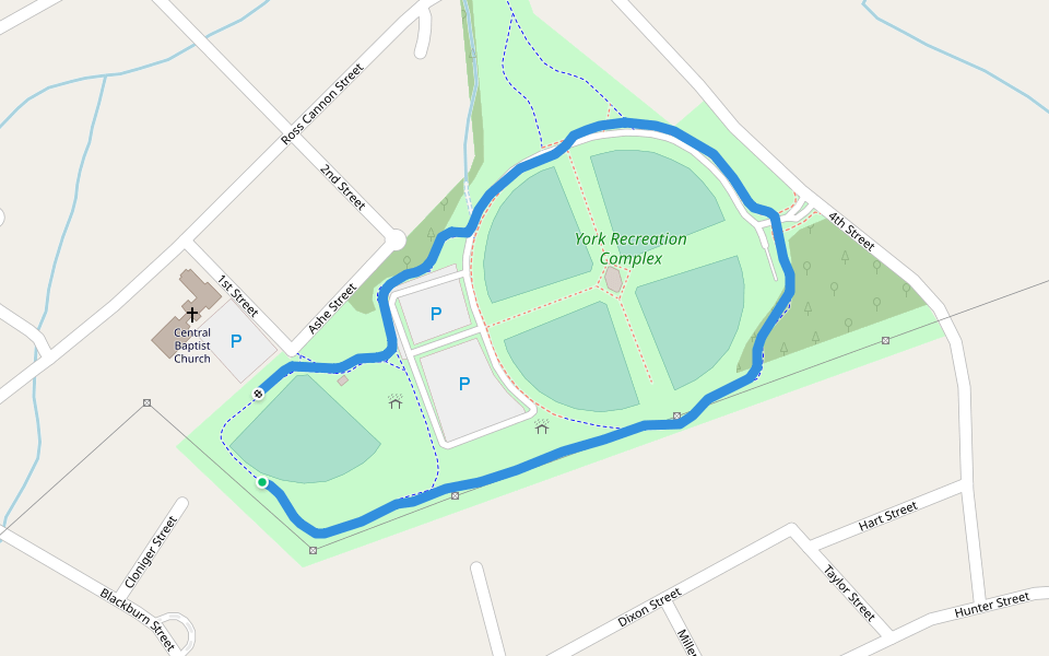 York Recreation Complex Walking And Running Trail South Carolina, USA Pacer