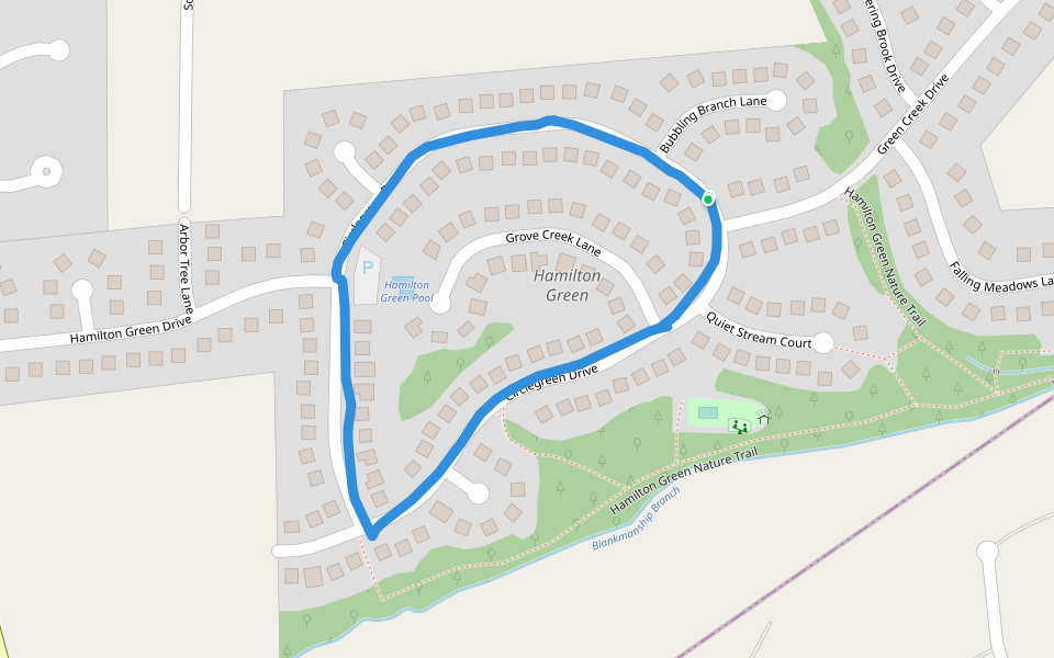 Circle Green Drive Walking And Running Trail Charlotte, North