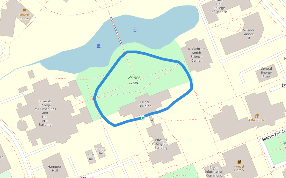 Prince Lawn walking route map in Conway