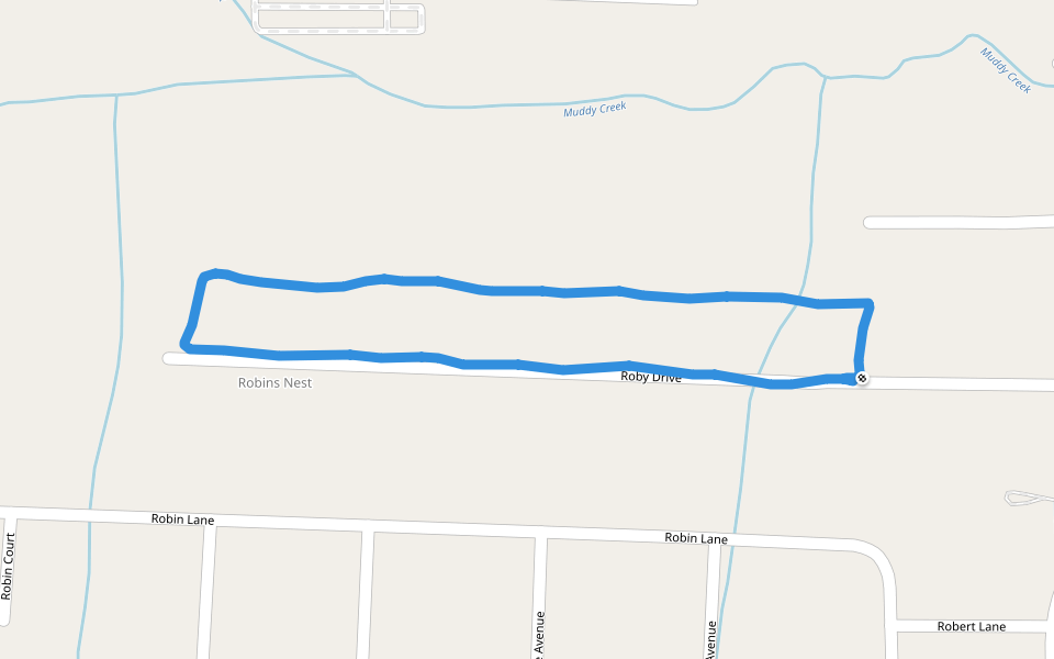 Roby Drive walking route map in Archdale