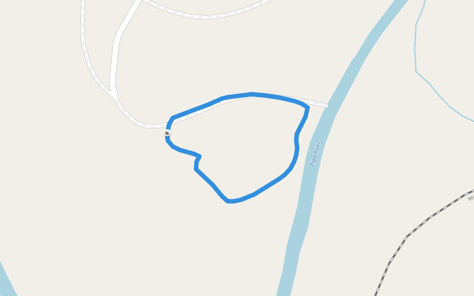 Pigg River walking route map in Rocky Mount