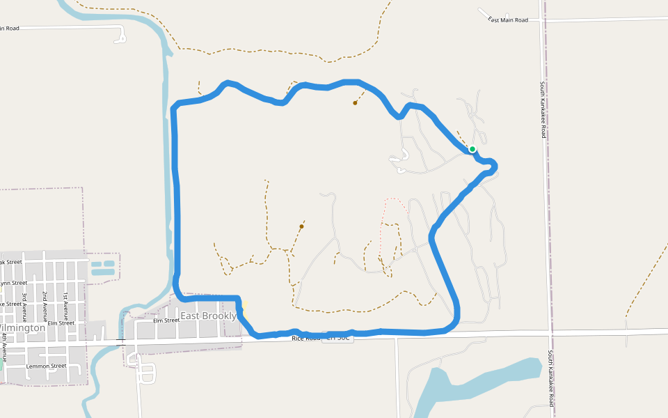 The Last Stop - Schultz's Dock walking route map in Gardner