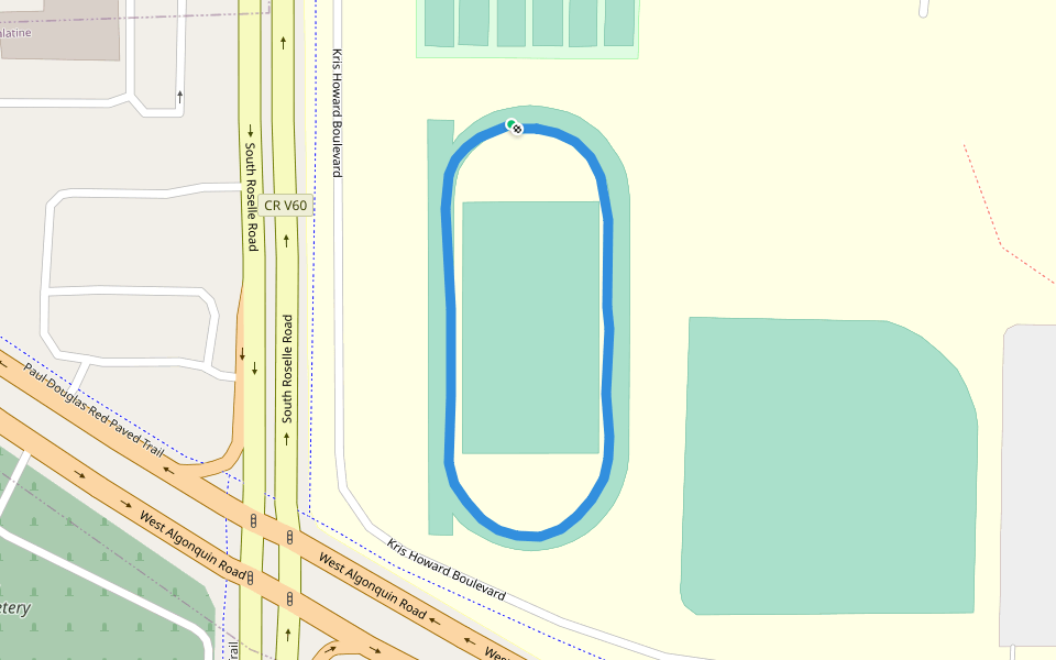 William Rainey Harper College walking route map in Palatine