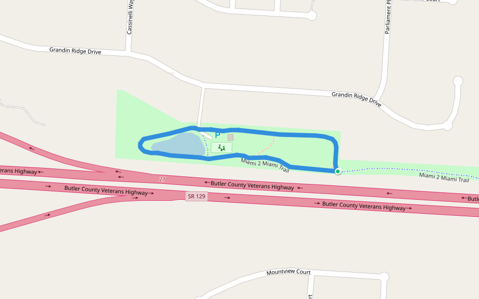 Wetlands Park West walking route map in Hamilton
