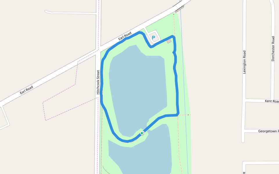 Stribel Park walking route map in Michigan City
