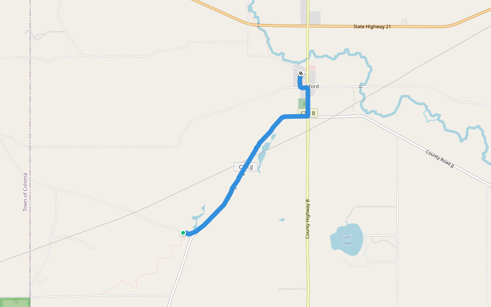 Richford Country Road Ruta de senderismo Coloma, Wisconsin, Estados