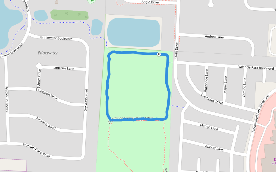 Hilliard Condominium Foot Path walking route map in Hilliard