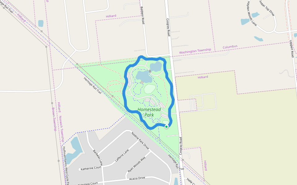 Homestead Park Sentier pédestre Hilliard, Ohio, EtatsUnis Pacer