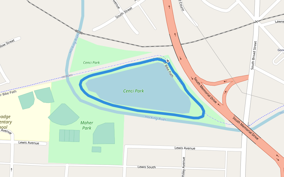 Cenci Park Walking and Running Lancaster, Ohio, USA Pacer