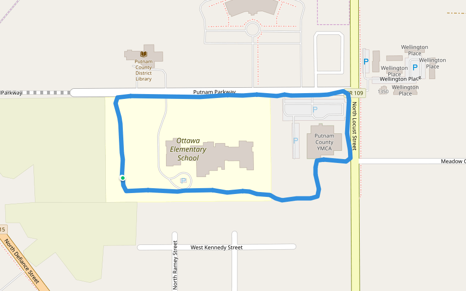 Ottawa Elementary walking route map in Ottawa