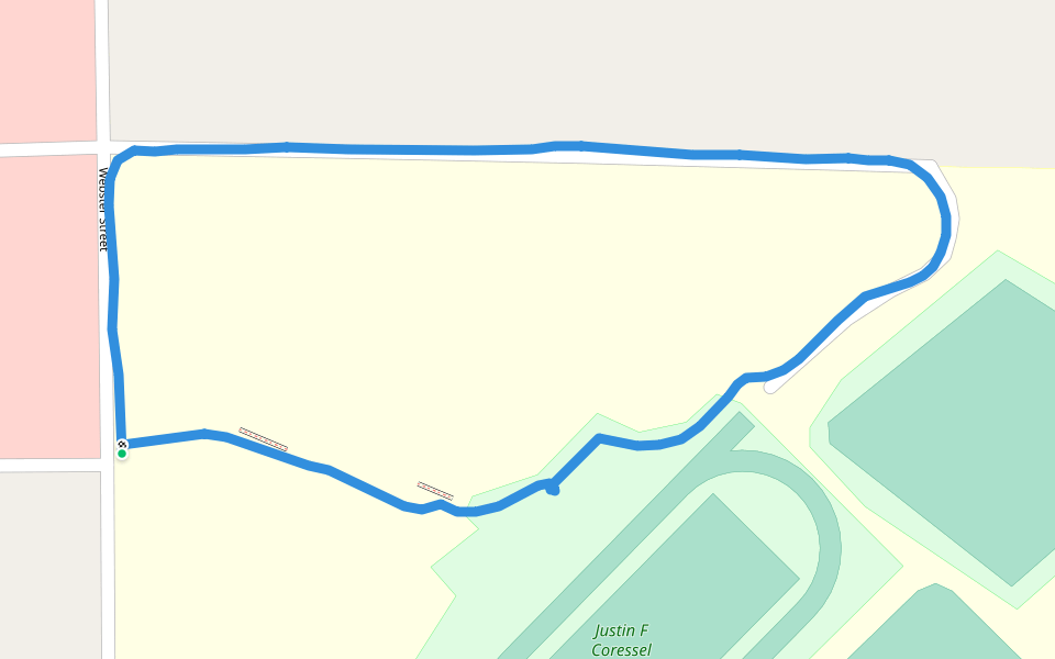 Defiance College walking route map in Defiance