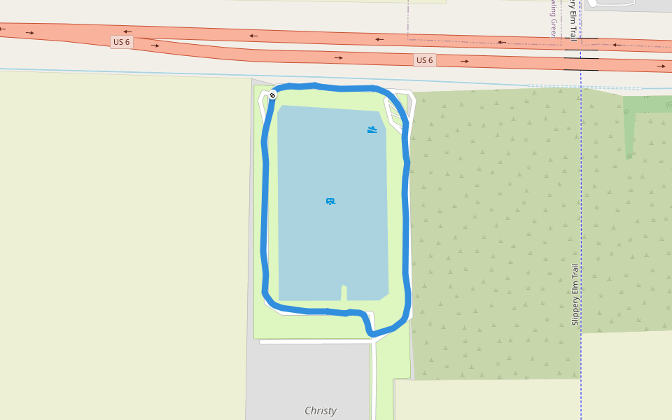Christy walking route map in Bowling Green