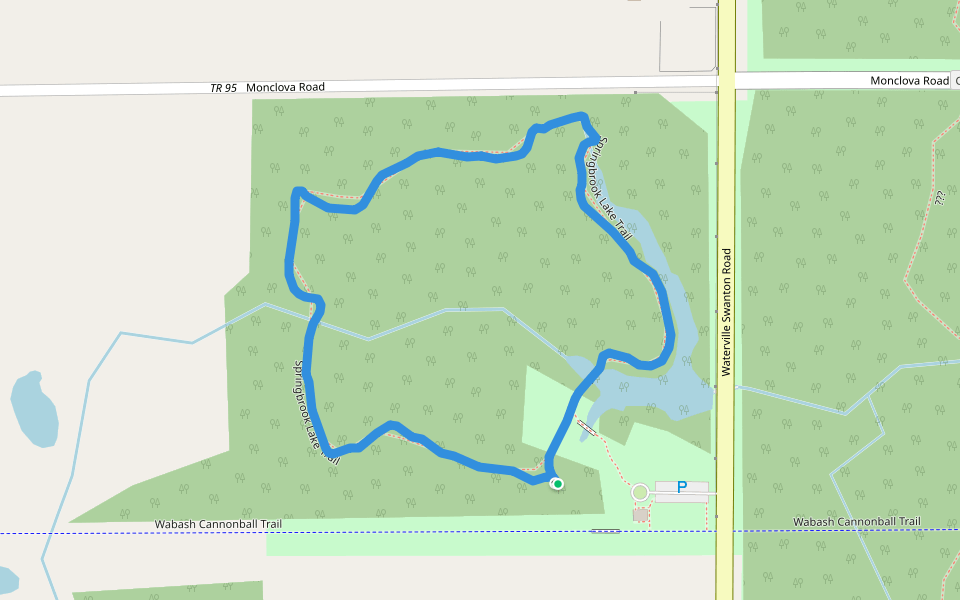 Oak Openings Preserve Metropark walking route map in Swanton