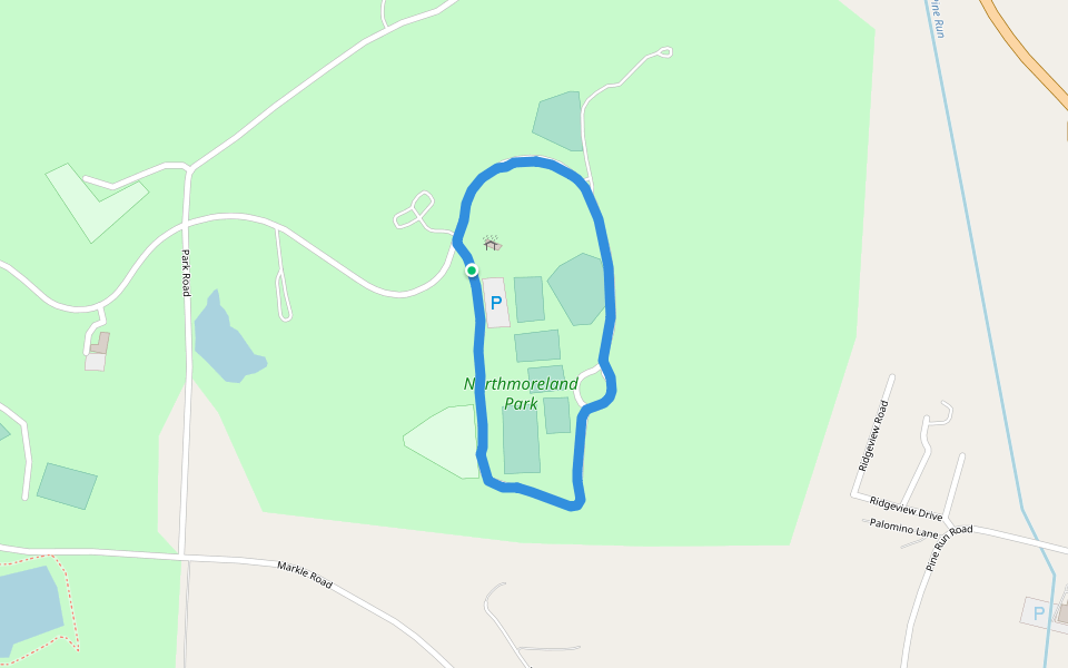 Northmoreland Park walking route map in Apollo
