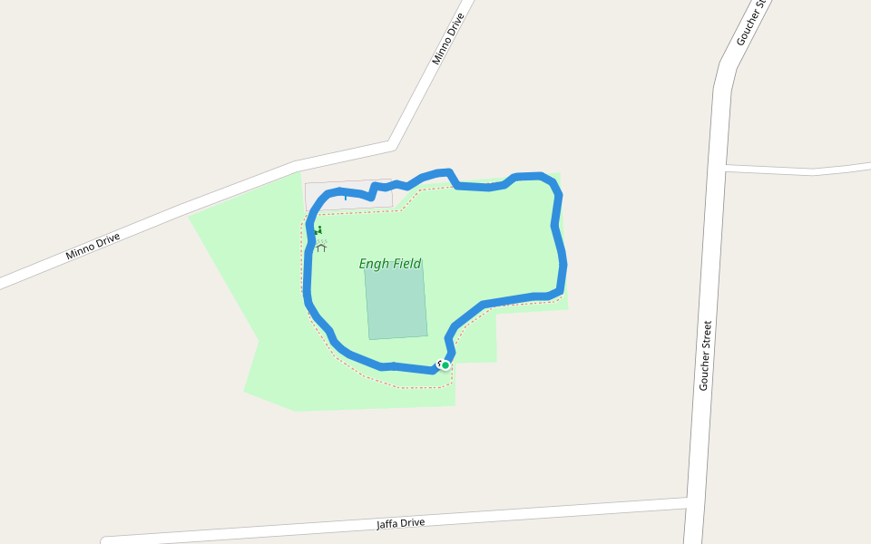 Engh Field walking route map in Johnstown