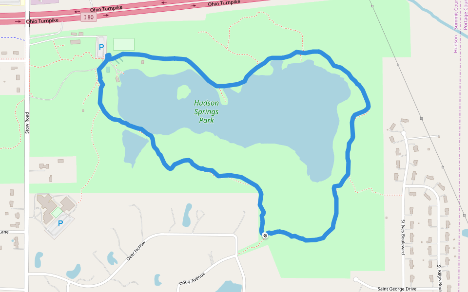 Hudson Springs Park Walking and Running Ohio, USA Pacer