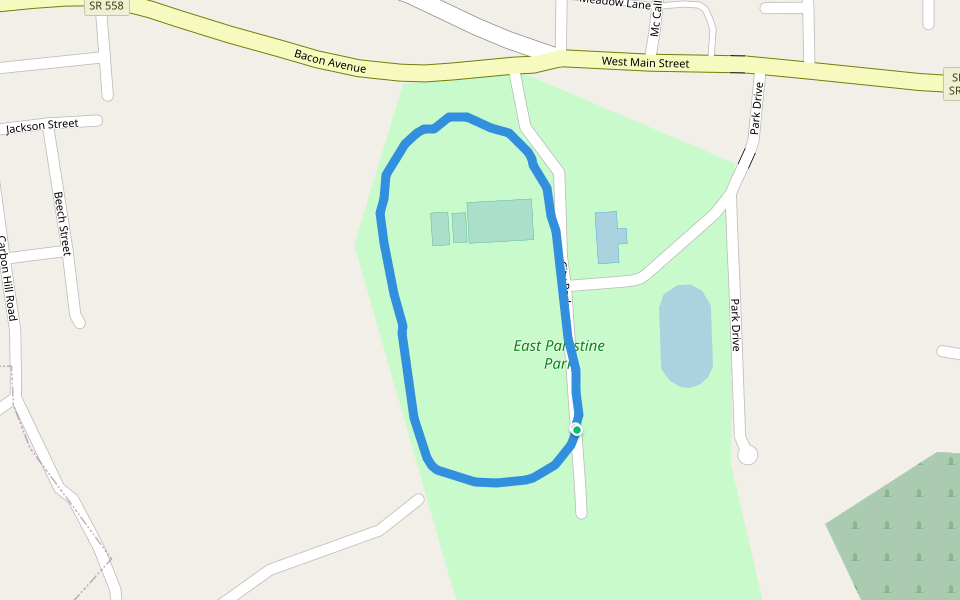 East Palestine Park Walking and Running Ohio, USA Pacer