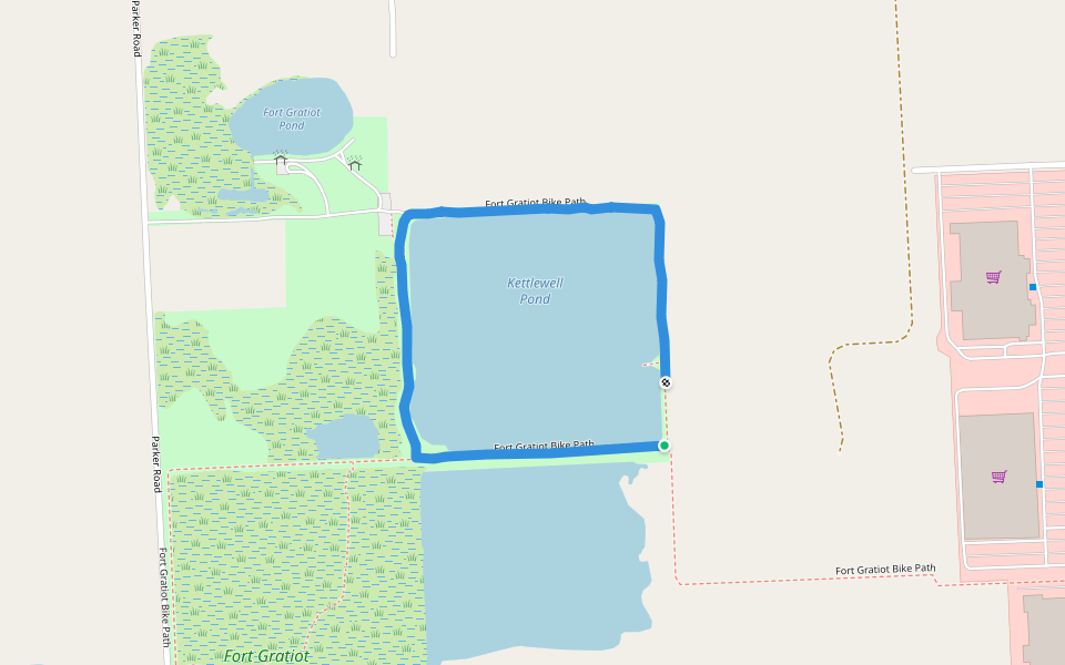 Kettlewell Pond walking route map in North Lakeport