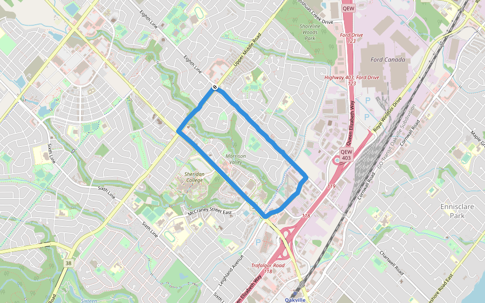 Sheridan College Walking And Running Trail Oakville, Ontario, Canada