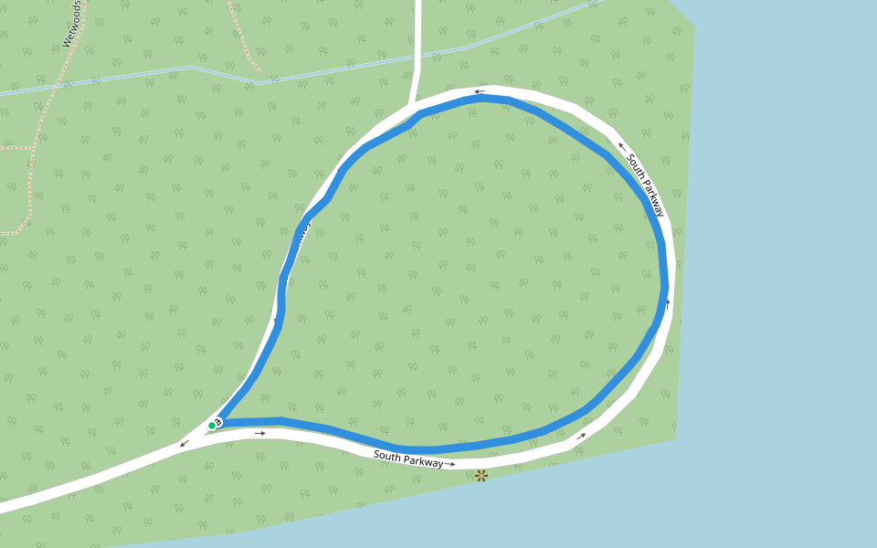 Beaver Island State Park walking route map in Grand Island