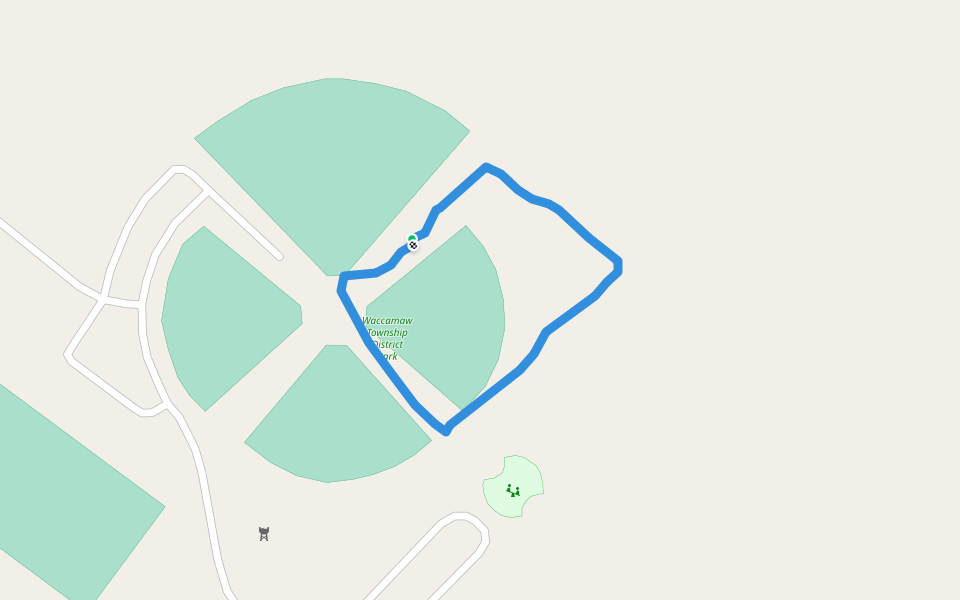 Waccamaw Township District Park walking route map in Ash