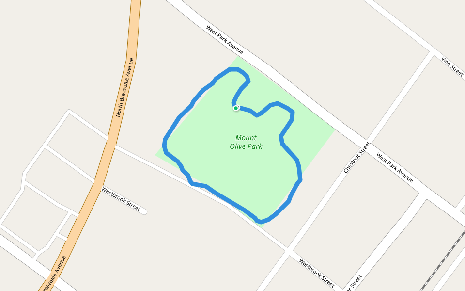 Mount Olive Park Walking and Running North Carolina, USA Pacer