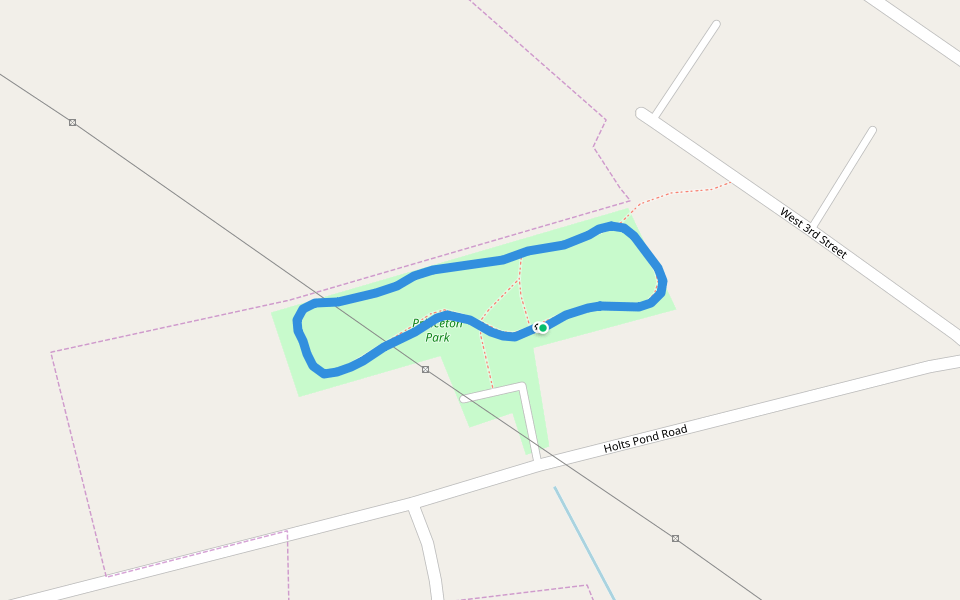 Princeton Park walking route map in Princeton