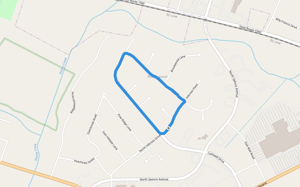 Ridgewood Walking And Running Trail Goldsboro, North Carolina, USA