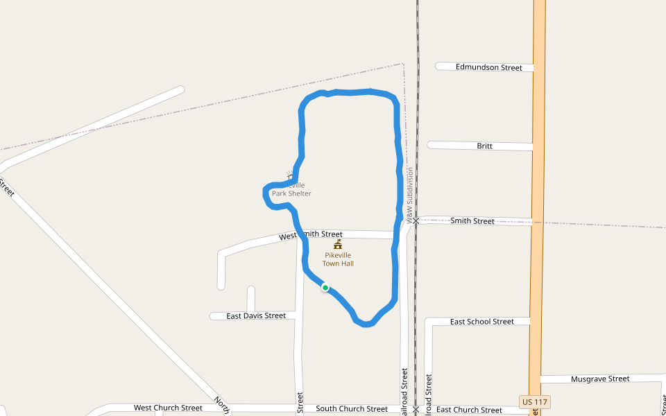 Pikeville Walking And Running Trail North Carolina, USA Pacer