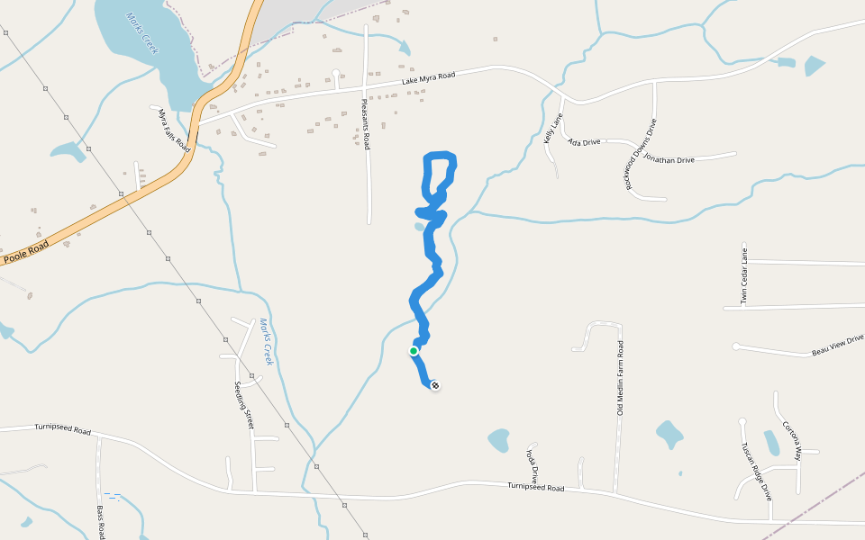 Turnipseed Nature persevere walking route map in Eagle Rock