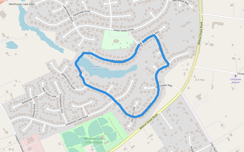 Westhaven Lake Walking And Running Trail Mechanicsville, Virginia