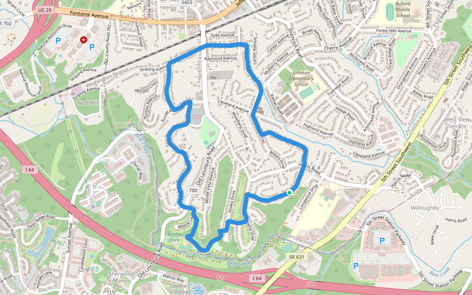 Azalea Park in Virginia | Walking Map