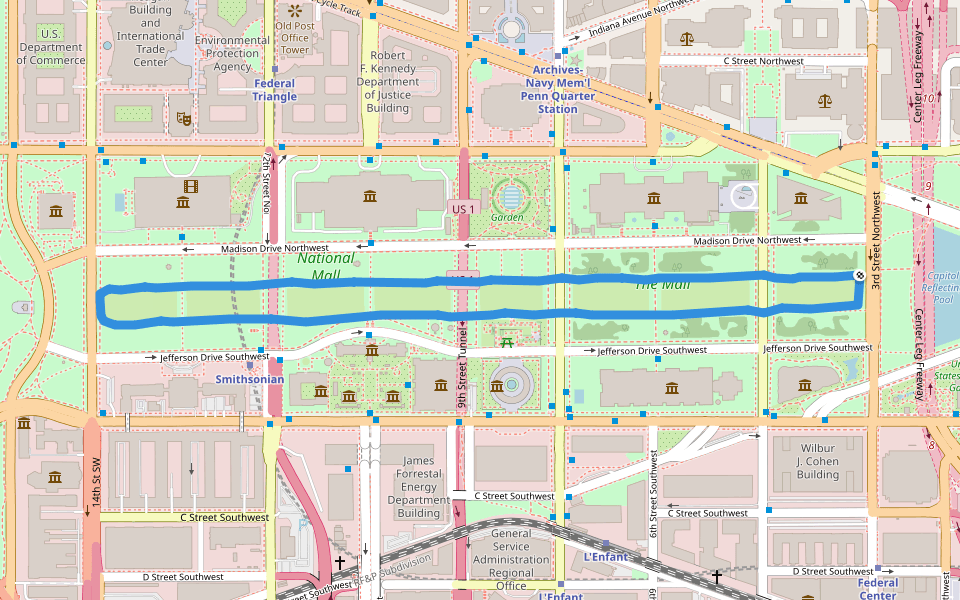 National Mall Walking And Running Trail Washington District Of