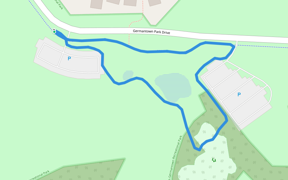 South Germantown Recreational Park walking route map in Germantown