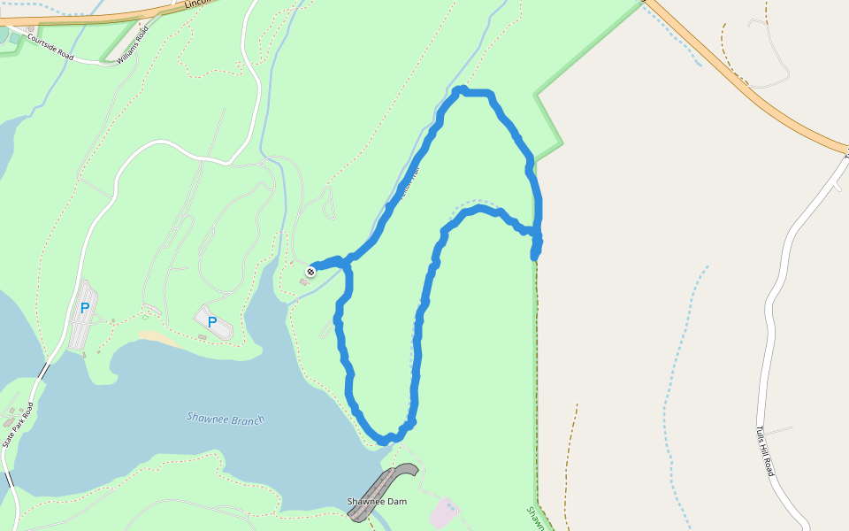 Felton Trail walking route map in Manns Choice