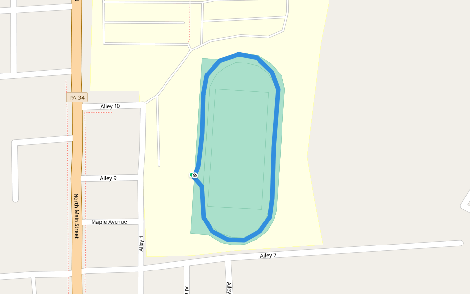Biglerville High School & Upper Adams Middle School walking route map in Biglerville