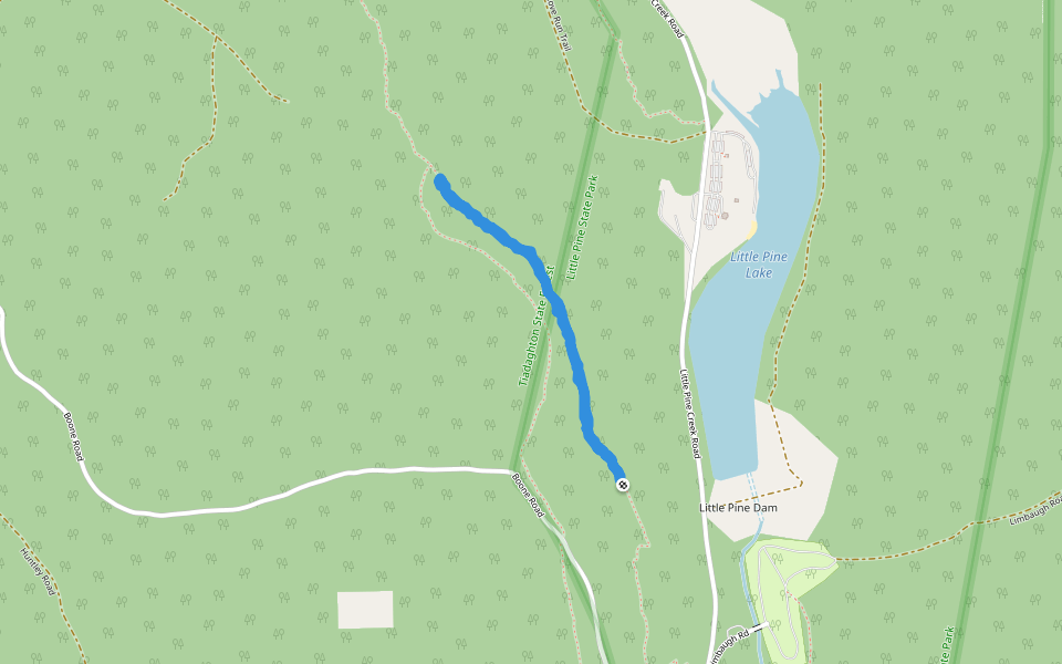 Mid-State Trail walking route map in Waterville