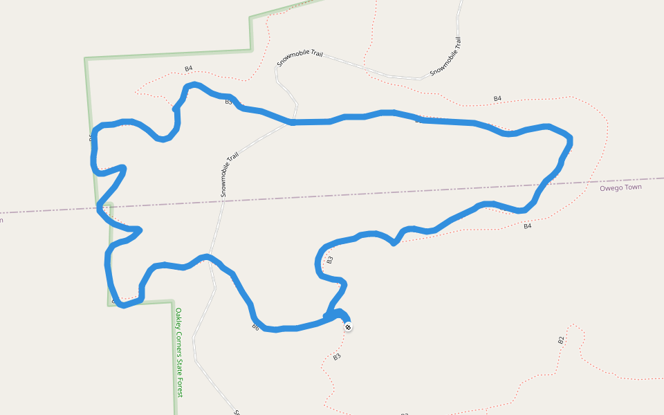 B5 walking route map in Owego