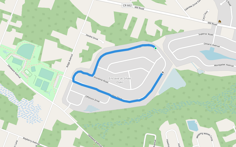 Sea Pine Dr. walking route map in Egg Harbor Township