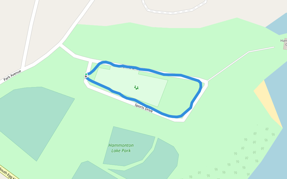 Hammonton Lake Park walking route map in Hammonton