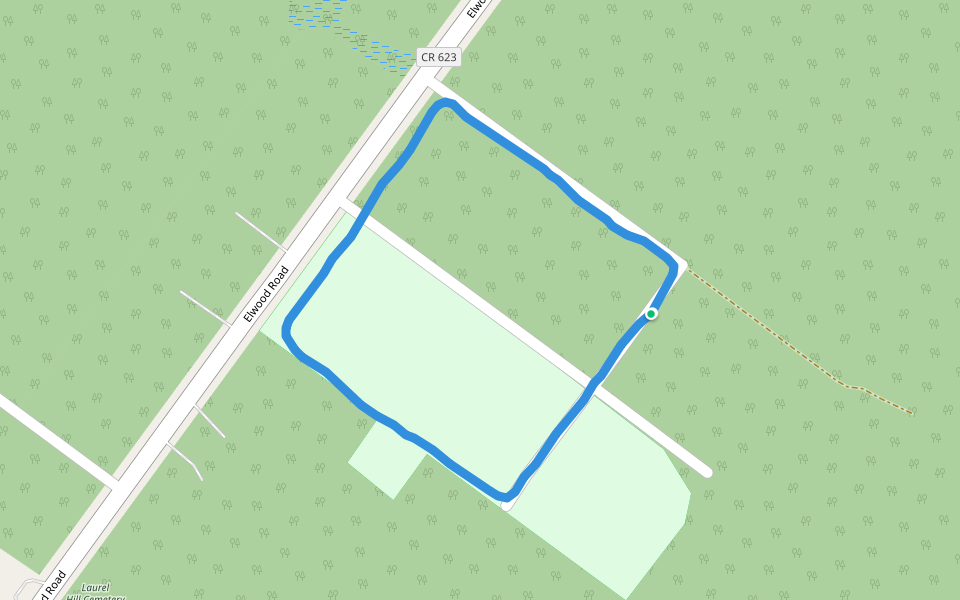 Mullica Township Recreational Park walking route map in Hammonton