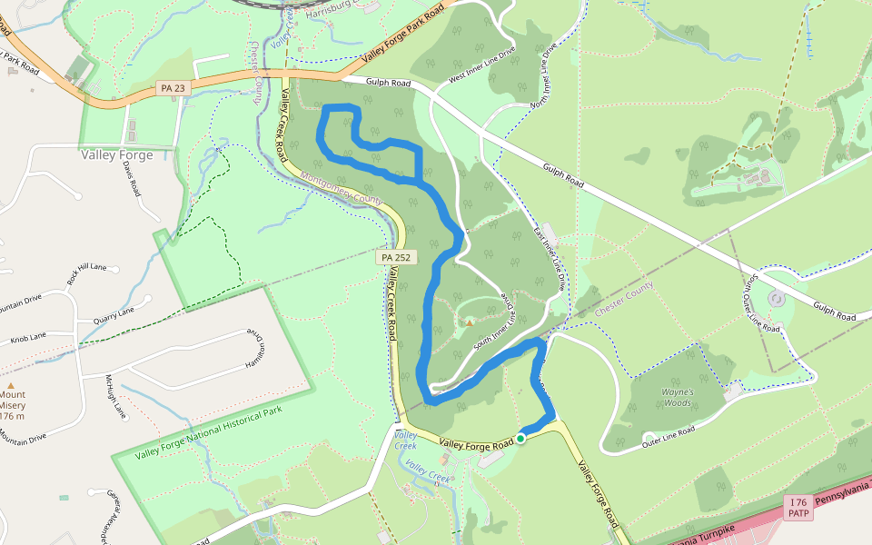 Mt. Misery Trail Hiking Malvern, Pennsylvania, USA Pacer