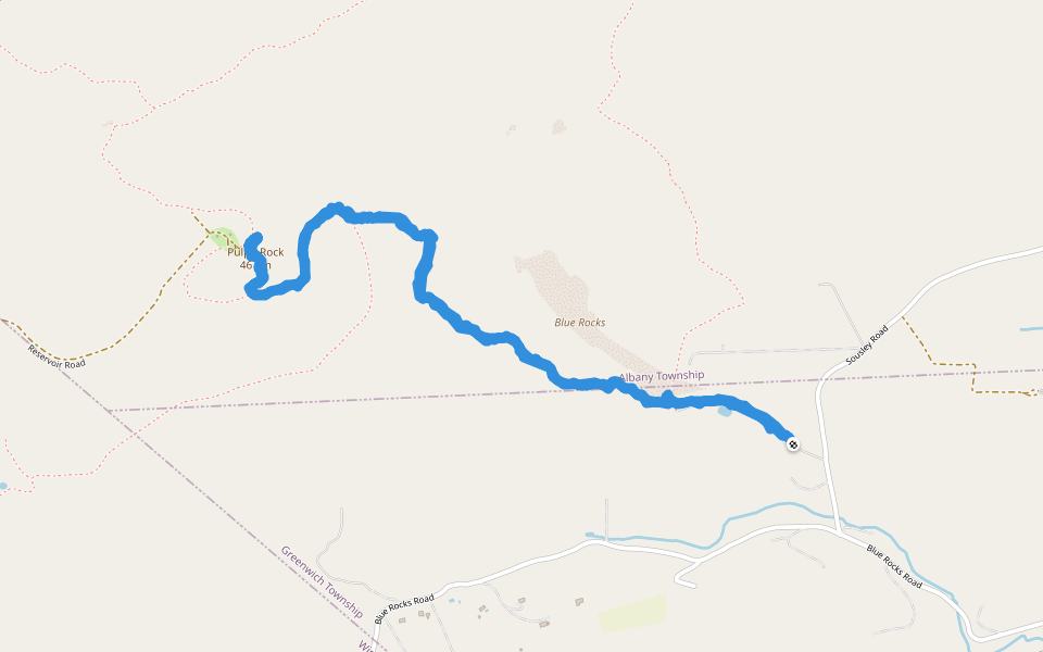 Pulpit Rock Trail / Appalachian Trail walking route map in Lenhartsville