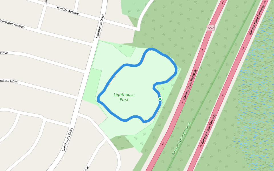 Lighthouse Park Walking and Running Manahawkin, New Jersey, USA Pacer