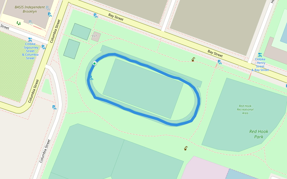 Red Hook Park Walking and Running New York City, New York, USA Pacer