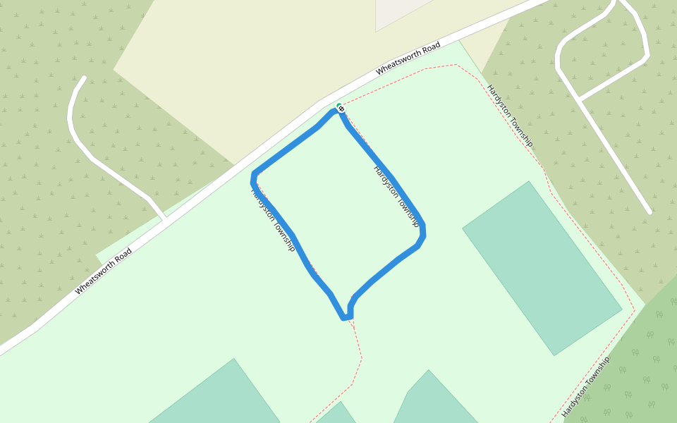 Hardyston Township walking route map in Hamburg