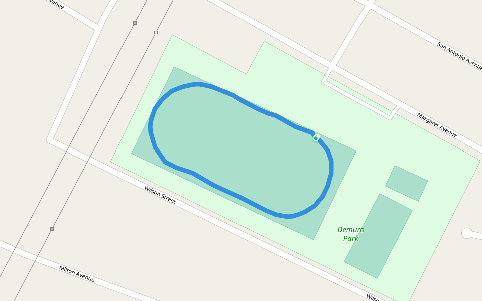 Demuro Park walking route map in Nutley