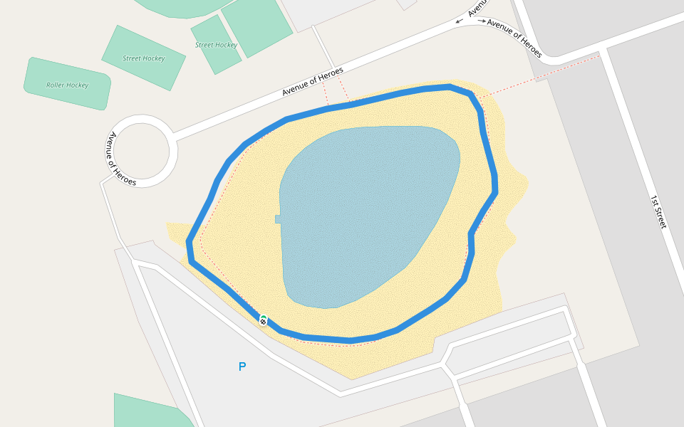 Street Hockey walking route map in Fair Lawn