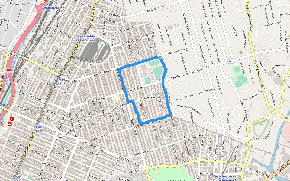 Mount Saint Michael Academy walking route map in Mount Vernon