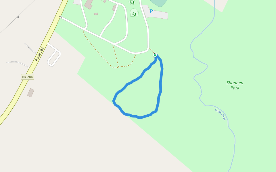 Shannen Park walking route map in Slate Hill